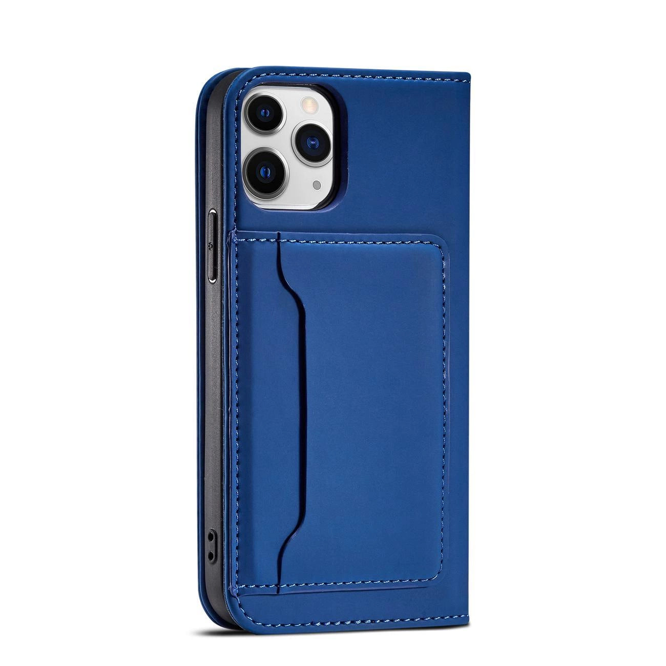 Magnet Card Case for iPhone 12 Pro cover card wallet card stand blue_5