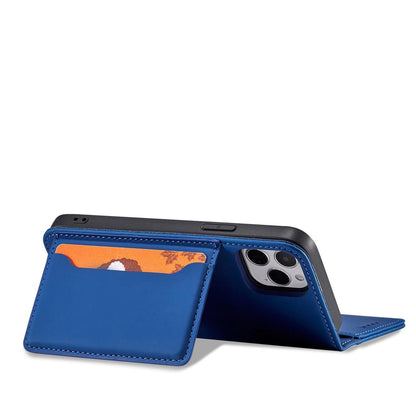 Magnet Card Case for iPhone 12 Pro cover card wallet card stand blue_6