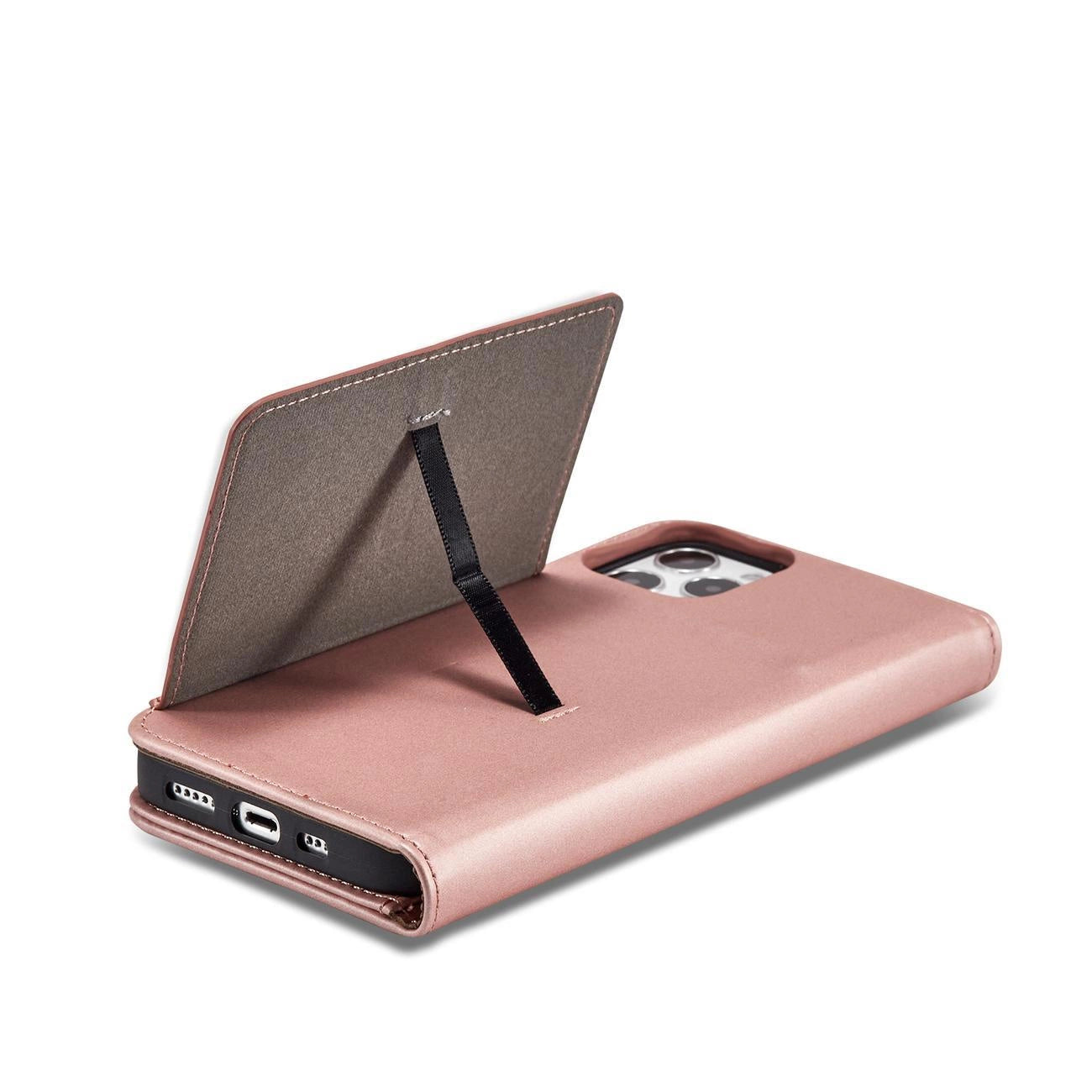 Magnet Card Case for iPhone 12 Pro Pouch Card Wallet Card Stand Pink_8