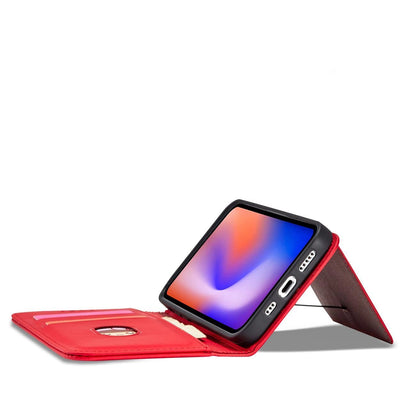 Magnet Card Case for iPhone 12 Pro Pouch Card Wallet Card Holder Red_9