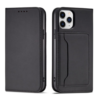 Magnet Card Case for iPhone 12 Pro Max Pouch Card Wallet Card Holder Black_0