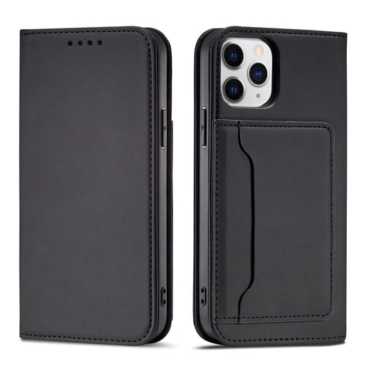Magnet Card Case for iPhone 12 Pro Max Pouch Card Wallet Card Holder Black_0