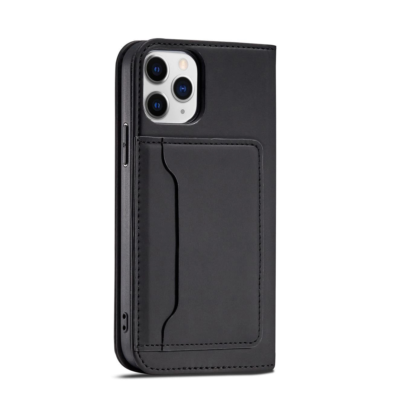 Magnet Card Case for iPhone 12 Pro Max Pouch Card Wallet Card Holder Black_8