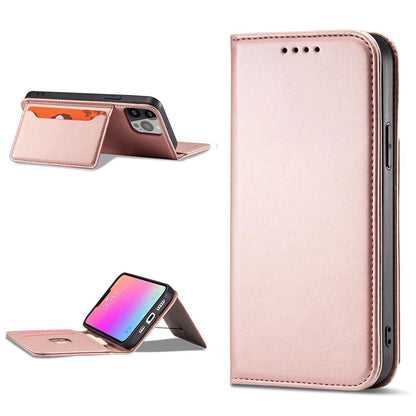 Magnet Card Case for iPhone 13 Pro Pouch Card Wallet Card Holder Pink_12