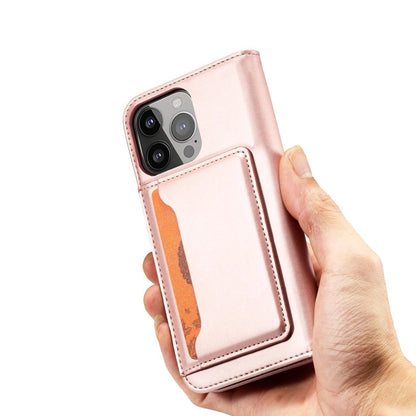 Magnet Card Case for iPhone 13 Pro Pouch Card Wallet Card Holder Pink_5