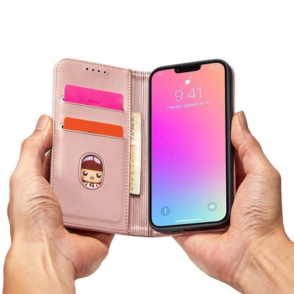 Magnet Card Case for iPhone 13 Pro Pouch Card Wallet Card Holder Pink_7