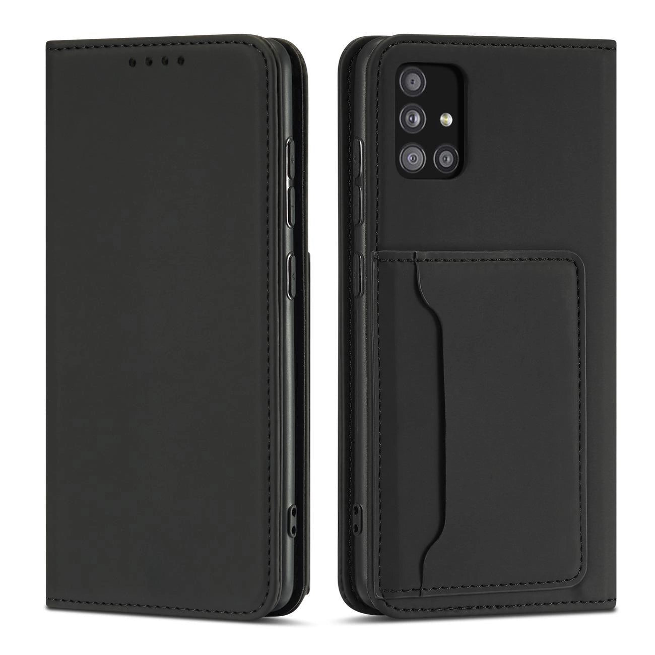 Magnet Card Case Case for Samsung Galaxy A12 5G Pouch Wallet Card Holder Black_0