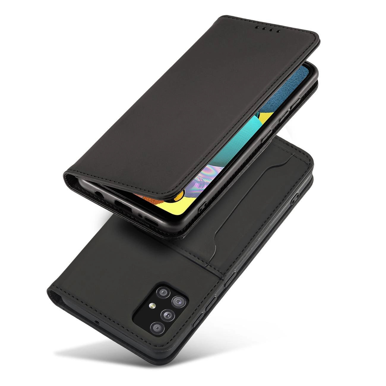 Magnet Card Case Case for Samsung Galaxy A12 5G Pouch Wallet Card Holder Black_1