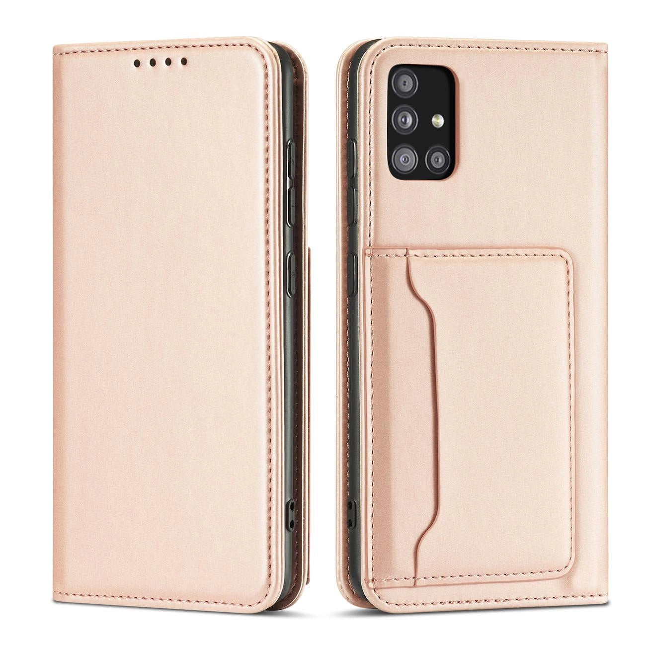 Magnet Card Case Case for Samsung Galaxy A12 5G Pouch Wallet Card Holder Pink_0