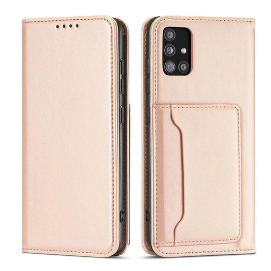 Magnet Card Case Case for Samsung Galaxy A12 5G Pouch Wallet Card Holder Pink_0