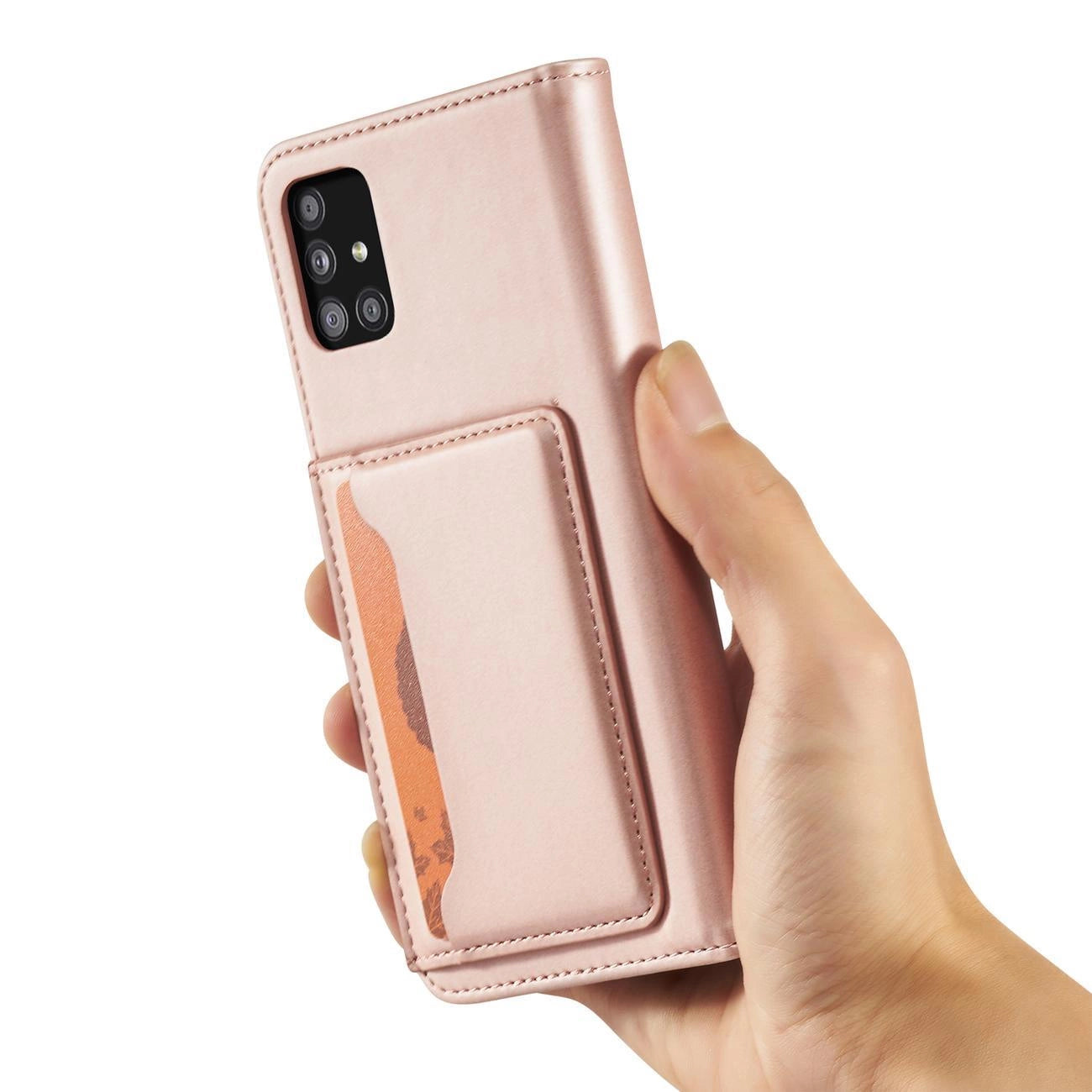 Magnet Card Case Case for Samsung Galaxy A12 5G Pouch Wallet Card Holder Pink_13