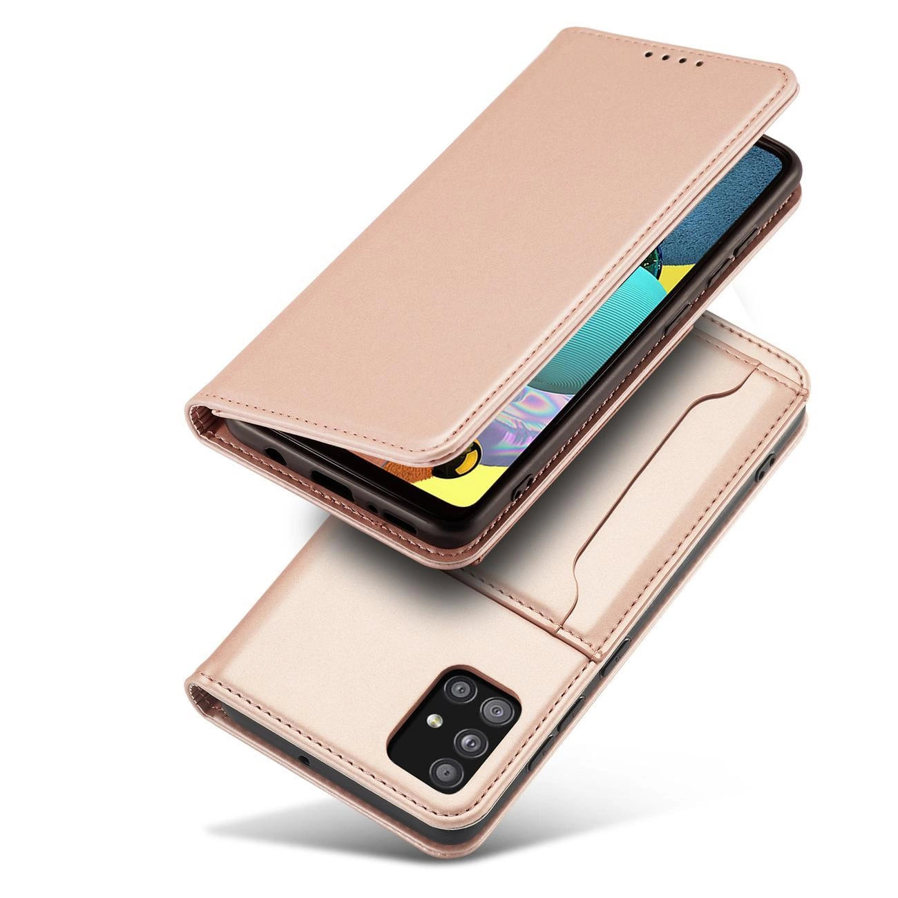 Magnet Card Case Case for Samsung Galaxy A12 5G Pouch Wallet Card Holder Pink_1