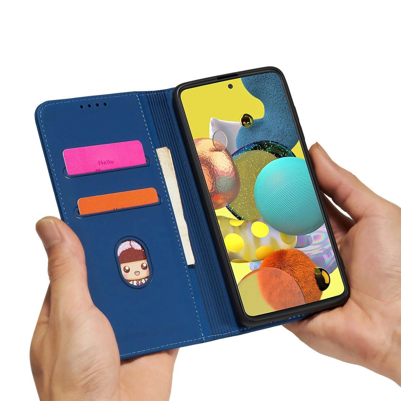 Magnet Card Case Case For Samsung Galaxy A13 5G Pouch Wallet Card Holder Blue_12