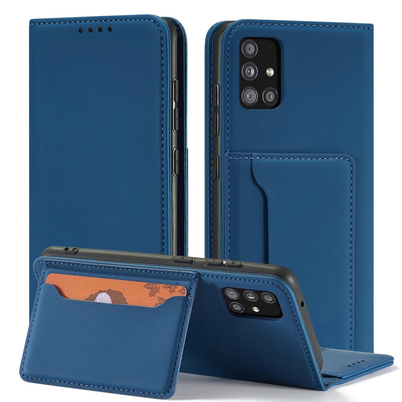 Magnet Card Case Case For Samsung Galaxy A13 5G Pouch Wallet Card Holder Blue_1