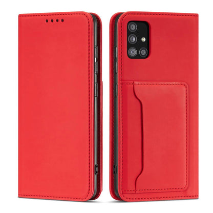 Magnet Card Case Case for Samsung Galaxy A13 5G Pouch Wallet Card Holder Red_0