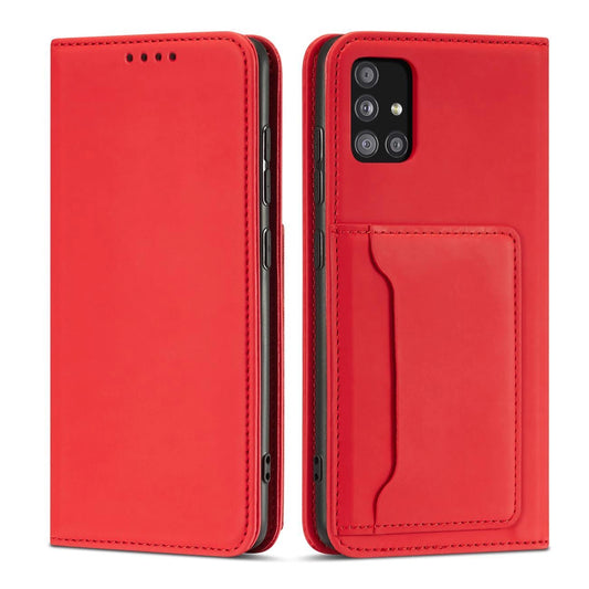 Magnet Card Case Case for Samsung Galaxy A13 5G Pouch Wallet Card Holder Red_0