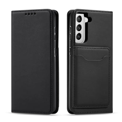 Magnet Card Case for Samsung Galaxy S22 + (S22 Plus) Pouch Wallet Card Holder Black_0