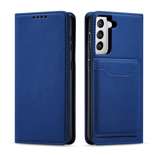 Magnet Card Case Case for Samsung Galaxy S22 + (S22 Plus) Pouch Wallet Card Holder Blue_0