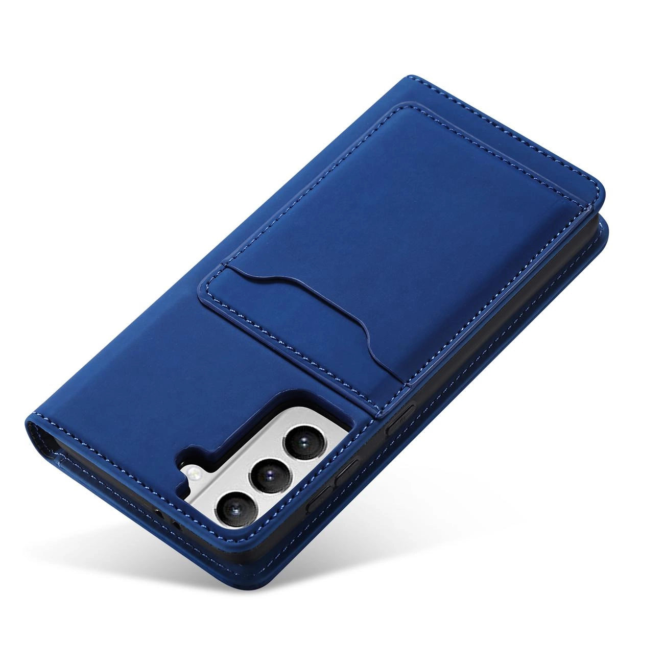 Magnet Card Case Case for Samsung Galaxy S22 + (S22 Plus) Pouch Wallet Card Holder Blue_3