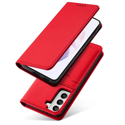Magnet Card Case for Samsung Galaxy S22 + (S22 Plus) Pouch Wallet Card Holder Red_11
