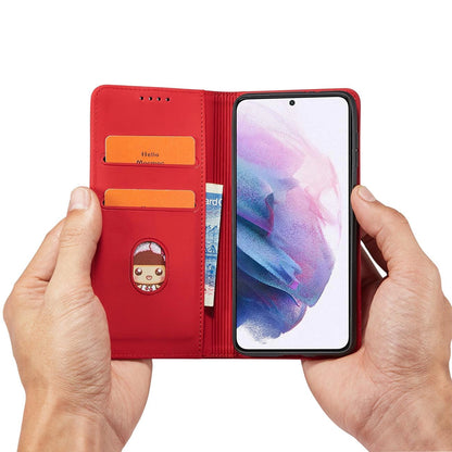 Magnet Card Case for Samsung Galaxy S22 + (S22 Plus) Pouch Wallet Card Holder Red_12