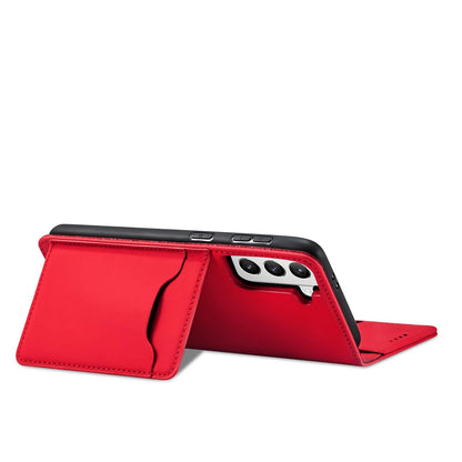 Magnet Card Case for Samsung Galaxy S22 + (S22 Plus) Pouch Wallet Card Holder Red_4