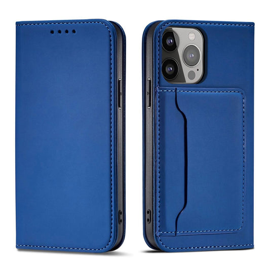 Magnet Card Case Case for Samsung Galaxy S22 Ultra Cover Card Wallet Card Holder Blue_0