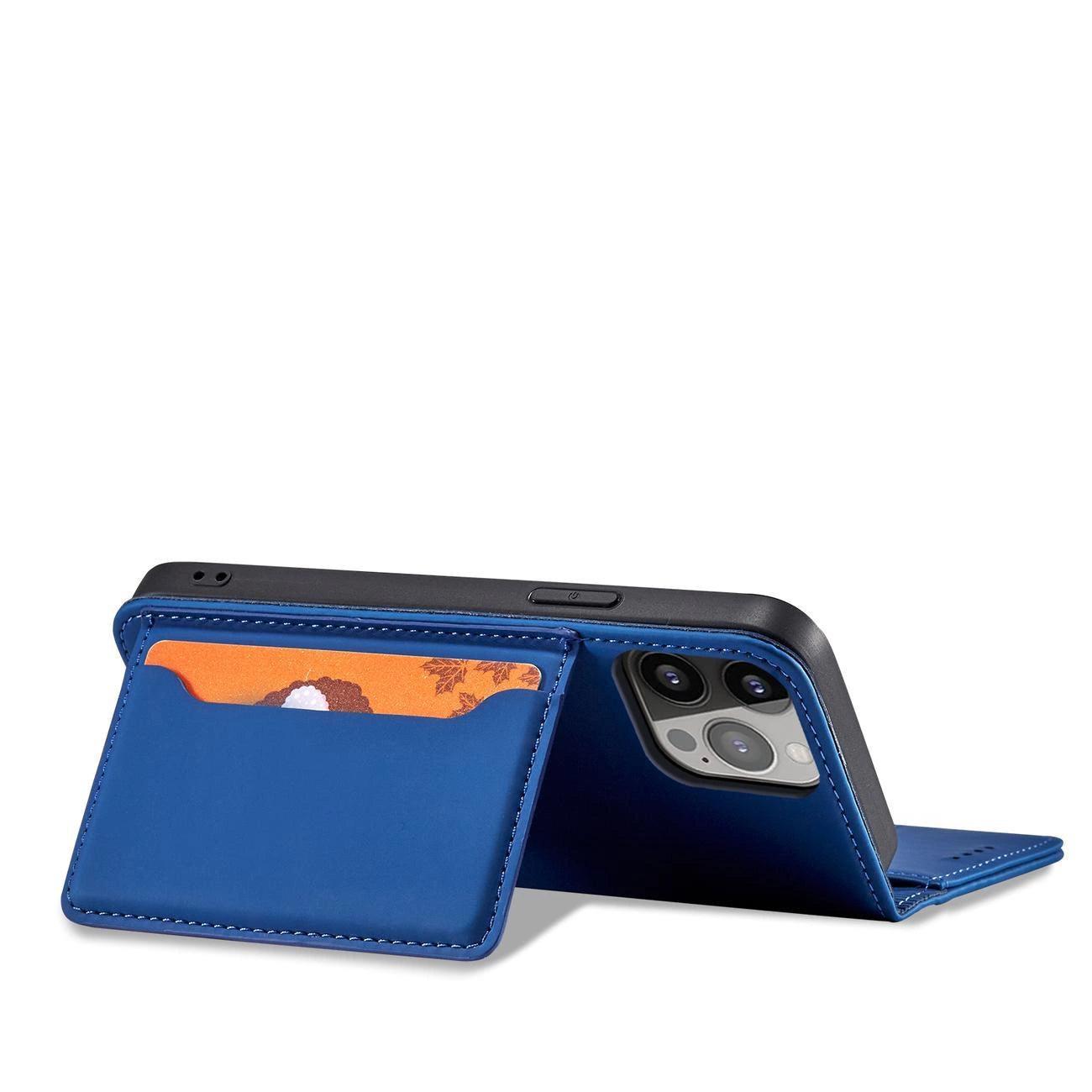 Magnet Card Case Case for Samsung Galaxy S22 Ultra Cover Card Wallet Card Holder Blue_10