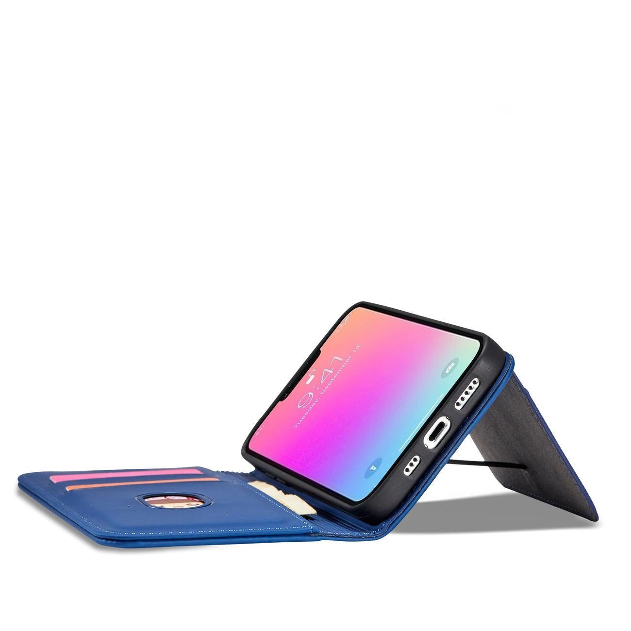 Magnet Card Case Case for Samsung Galaxy S22 Ultra Cover Card Wallet Card Holder Blue_12