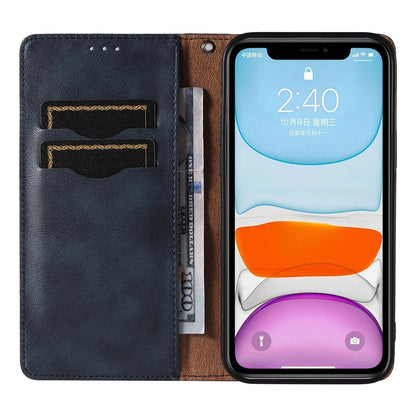 Magnet Strap Case for iPhone 12 Pouch Wallet + Mini Lanyard Pendant Blue_7