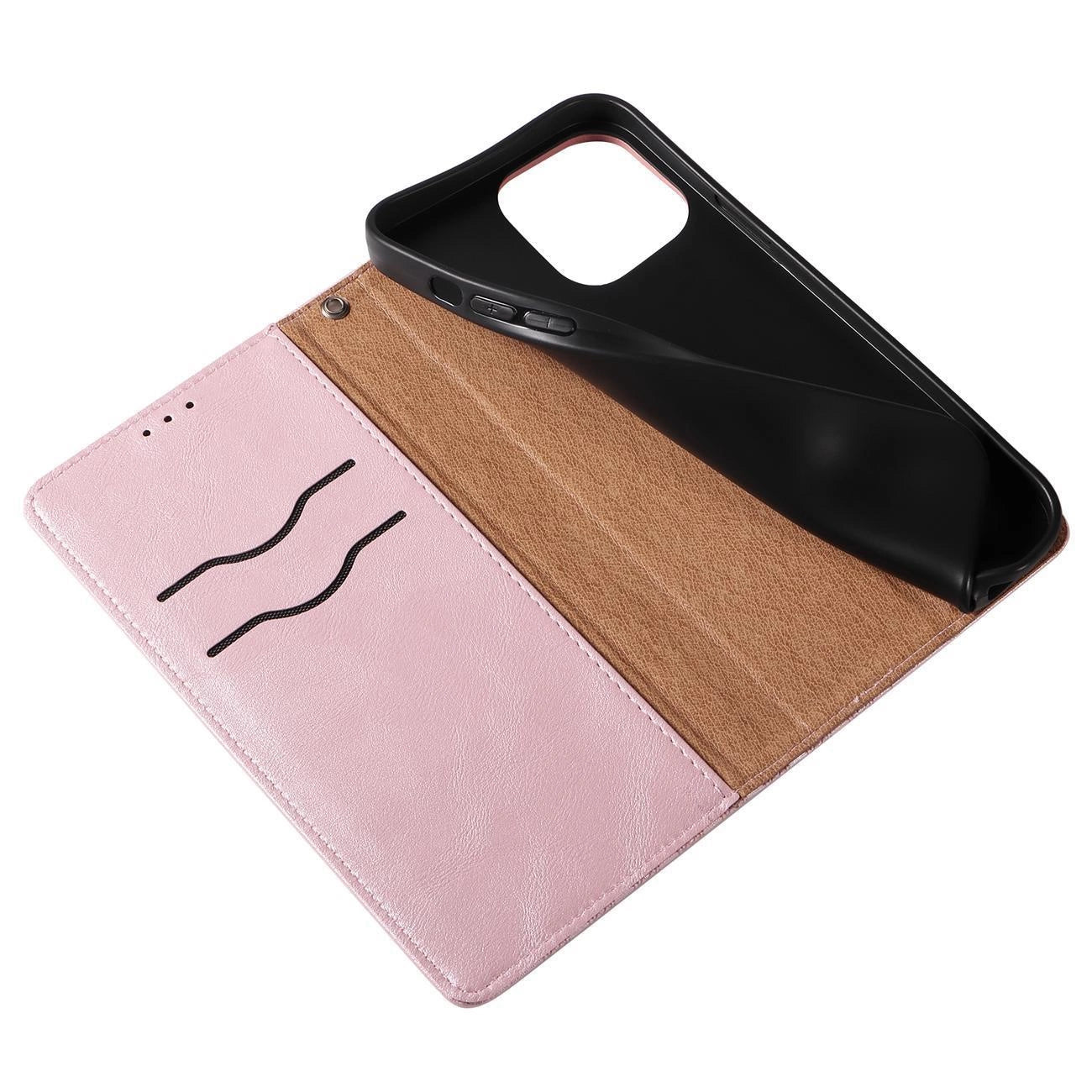 Magnet Strap Case Case for iPhone 13 Pro Max Pouch Wallet + Mini Lanyard Pendant Pink_11