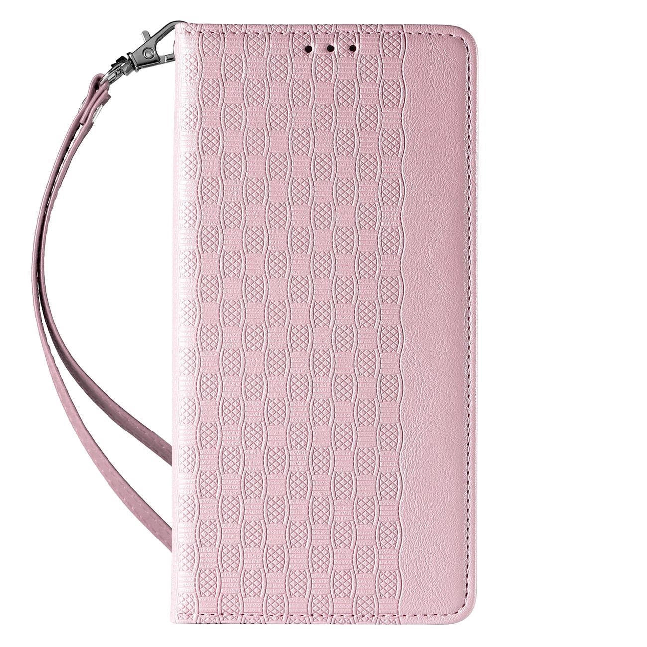 Magnet Strap Case Case for iPhone 13 Pro Max Pouch Wallet + Mini Lanyard Pendant Pink_3