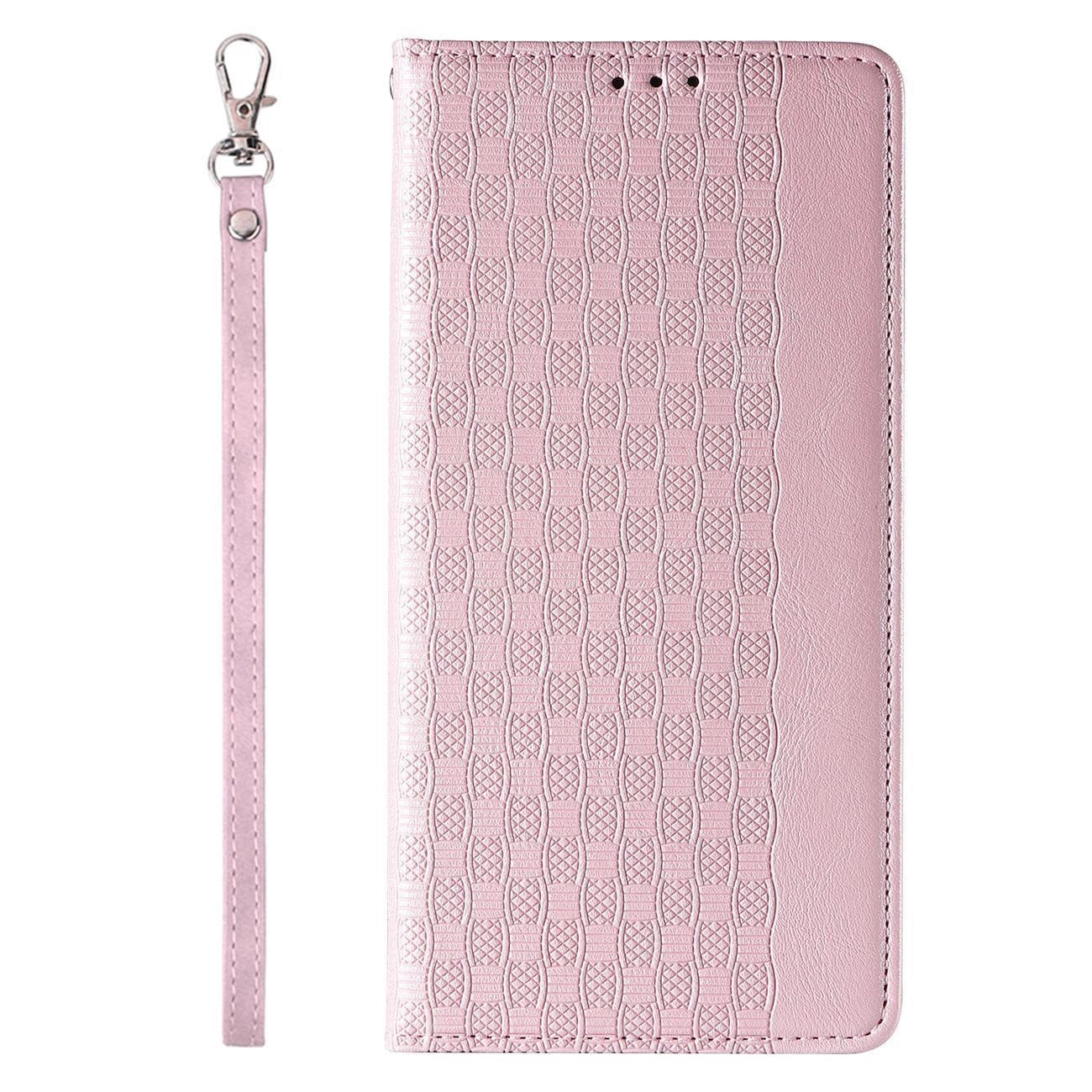 Magnet Strap Case Case for iPhone 13 Pro Max Pouch Wallet + Mini Lanyard Pendant Pink_4