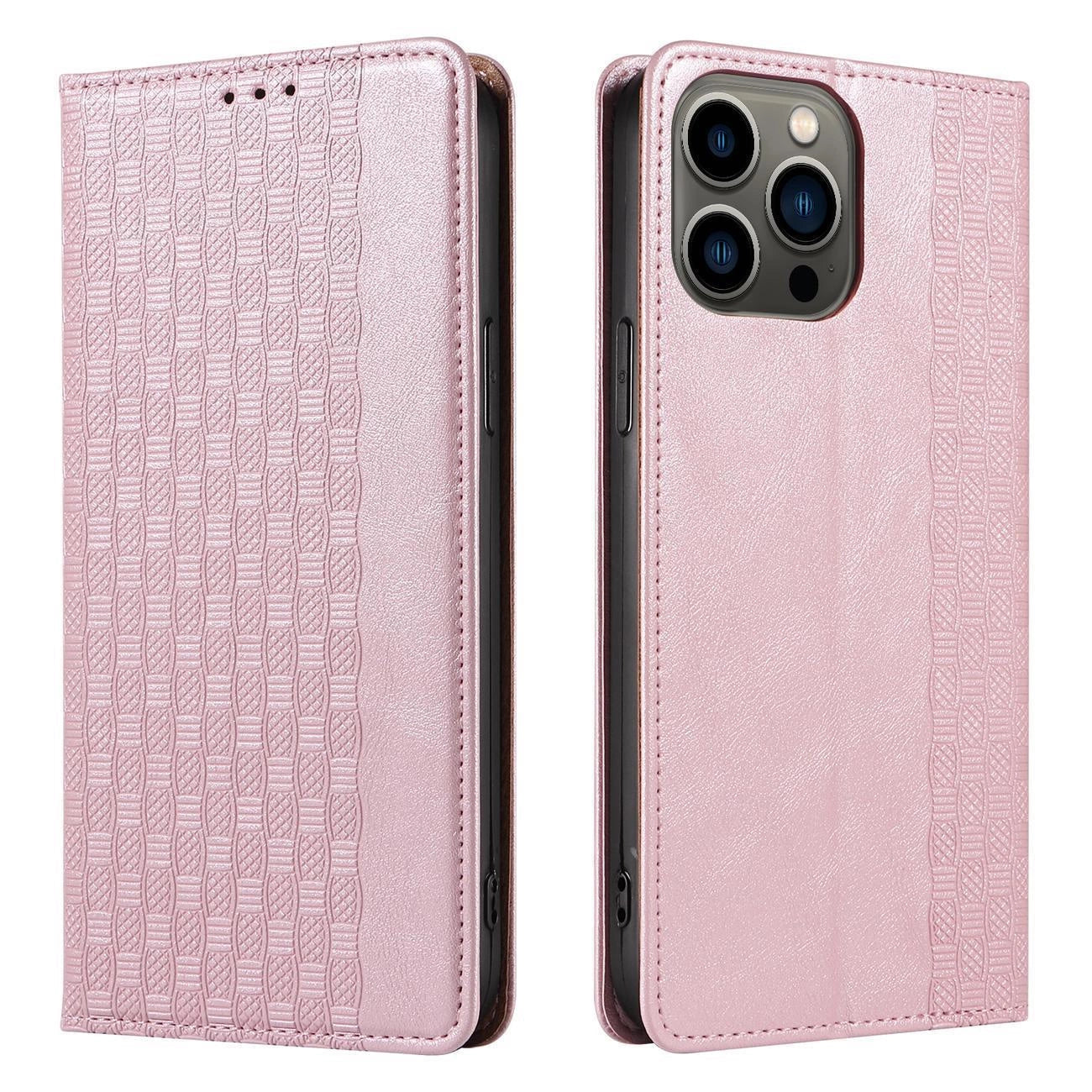 Magnet Strap Case Case for iPhone 13 Pro Max Pouch Wallet + Mini Lanyard Pendant Pink_6