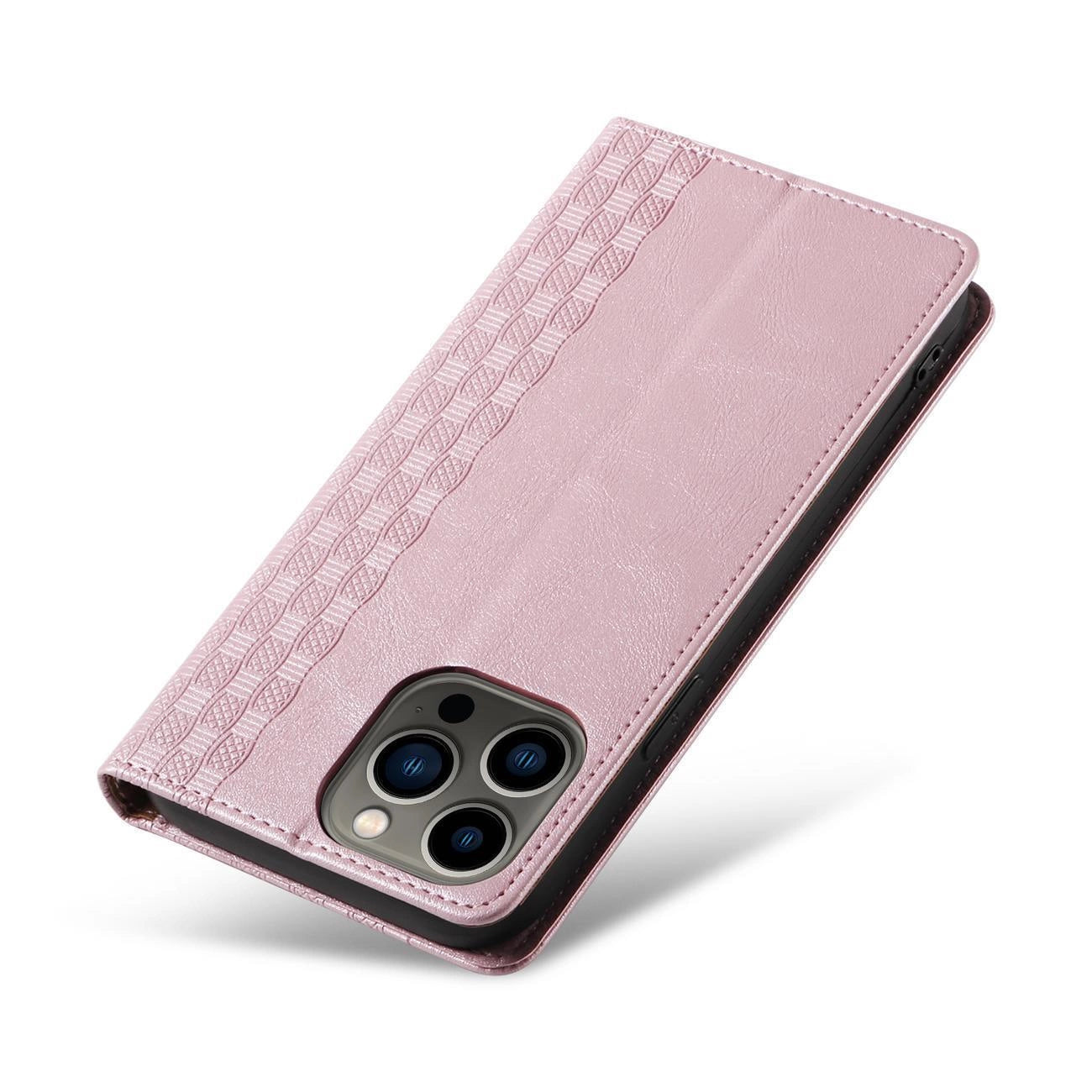 Magnet Strap Case Case for iPhone 13 Pro Max Pouch Wallet + Mini Lanyard Pendant Pink_8