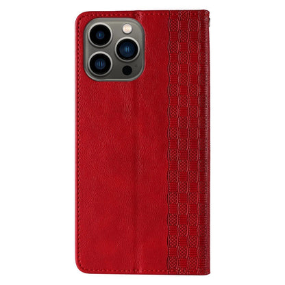 Magnet Strap Case Case for iPhone 13 Pro Max Pouch Wallet + Mini Lanyard Pendant Red_5
