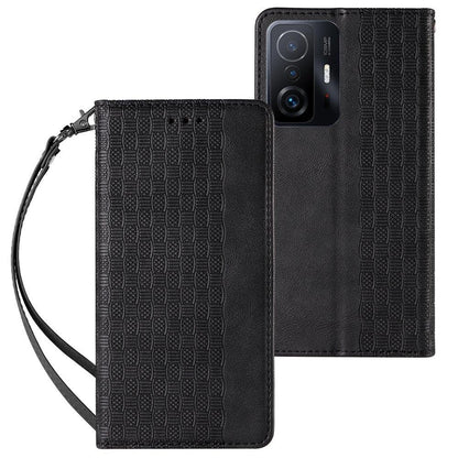 Magnet Strap Case Case for Samsung Galaxy A13 5G Pouch Wallet + Mini Lanyard Pendant Black_0