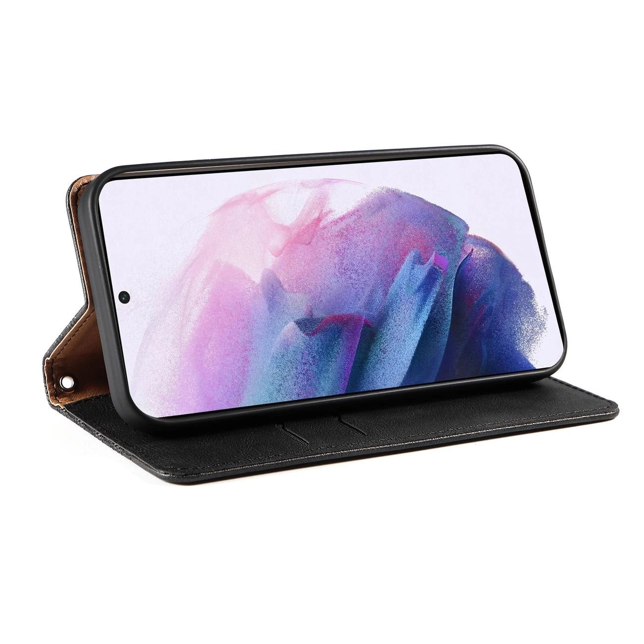Magnet Strap Case Case for Samsung Galaxy S22 + (S22 Plus) Pouch Wallet + Mini Lanyard Pendant Black_9