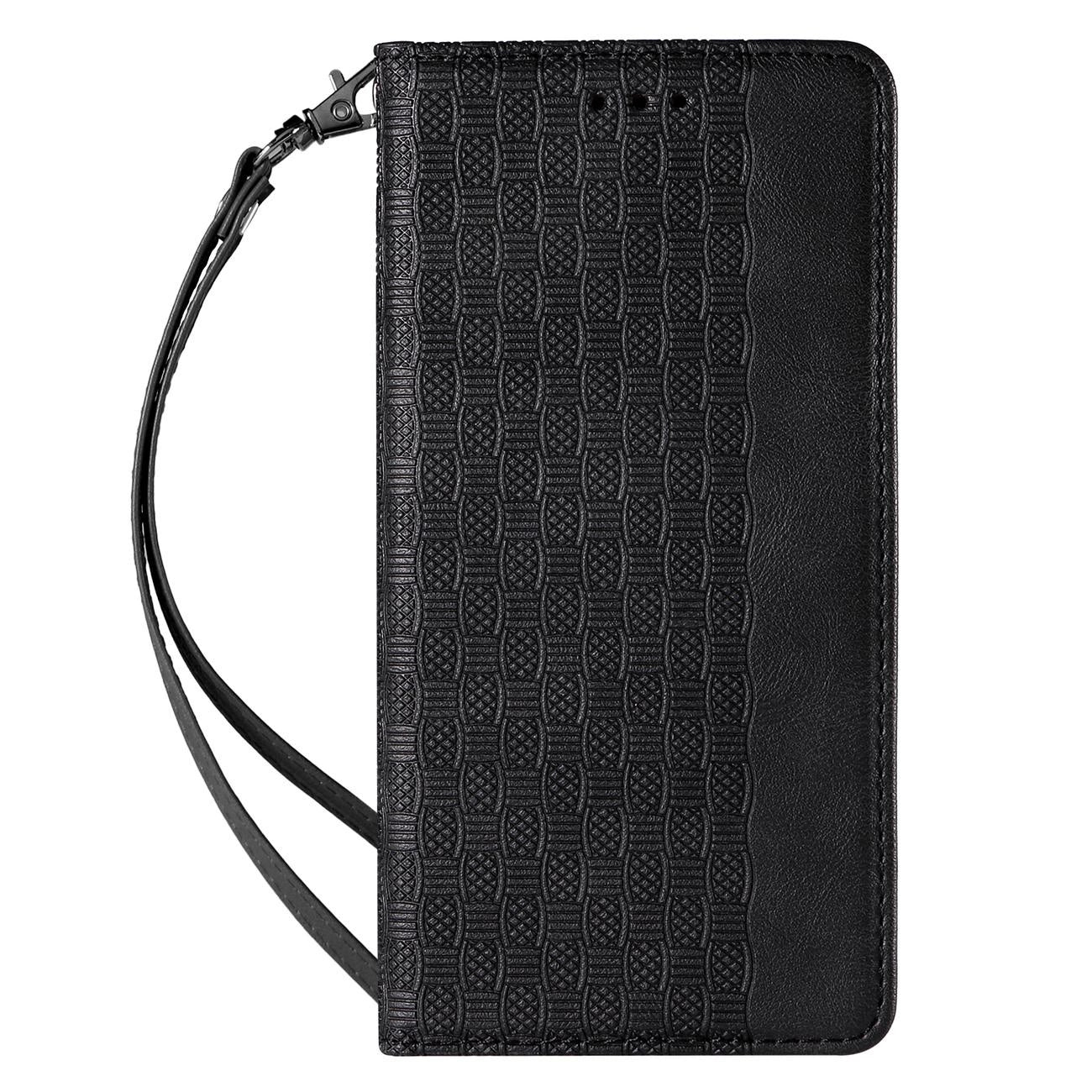 Magnet Strap Case Case for Samsung Galaxy S22 + (S22 Plus) Pouch Wallet + Mini Lanyard Pendant Black_2