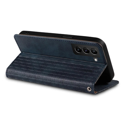 Magnet Strap Case Case for Samsung Galaxy S22 + (S22 Plus) Pouch Wallet + Mini Lanyard Pendant Blue_8