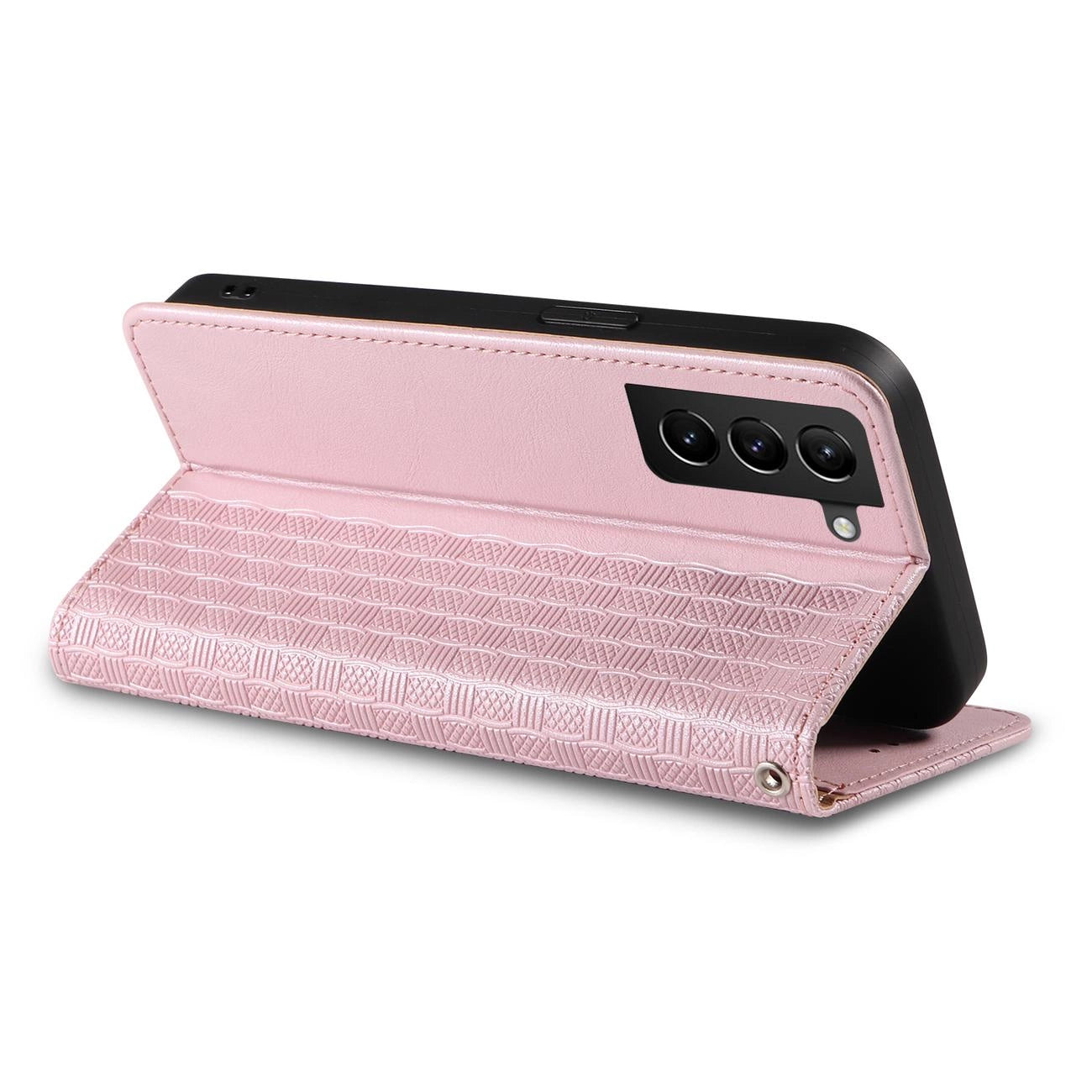 Magnet Strap Case Case for Samsung Galaxy S22 + (S22 Plus) Pouch Wallet + Mini Lanyard Pendant Pink_9