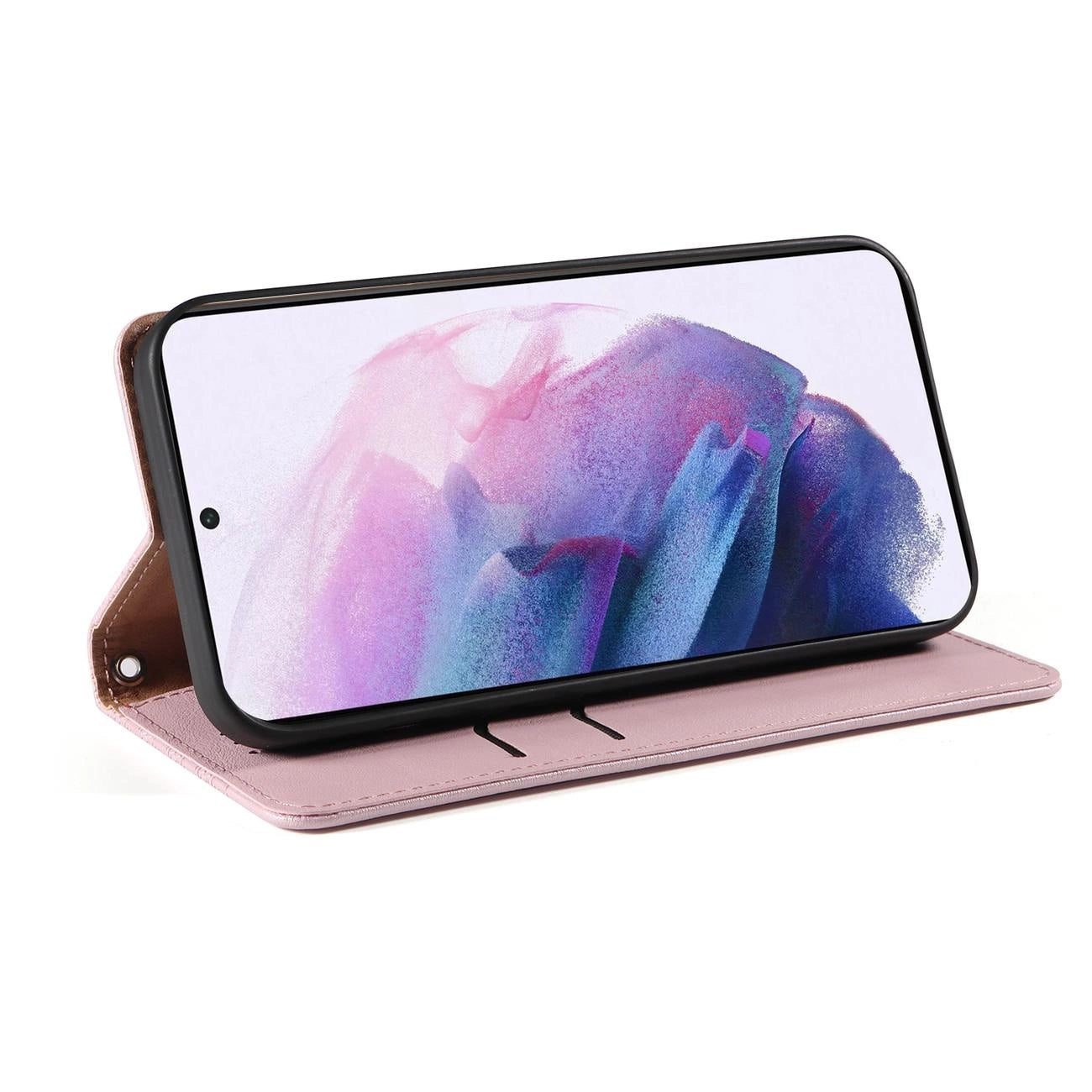 Magnet Strap Case Case for Samsung Galaxy S22 + (S22 Plus) Pouch Wallet + Mini Lanyard Pendant Pink_10