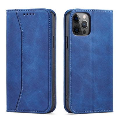 Magnet Fancy Case Case for iPhone 12 Pro Max Pouch Card Wallet Card Stand Blue_0