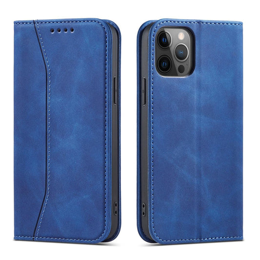 Magnet Fancy Case Case for iPhone 12 Pro Max Pouch Card Wallet Card Stand Blue_0