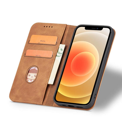 Magnet Fancy Case Case for iPhone 12 Pro Max Pouch Wallet Card Holder Brown_13