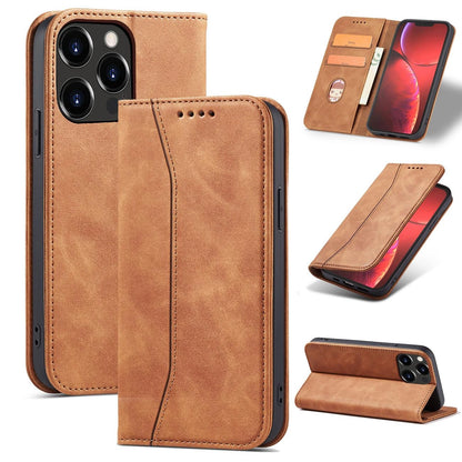Magnet Fancy Case Case for iPhone 13 Pro Max Pouch Card Wallet Card Holder Brown_14