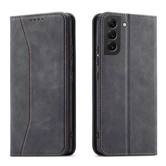 Magnet Fancy Case Case for Samsung Galaxy S22 + (S22 Plus) Pouch Wallet Card Holder Black_0