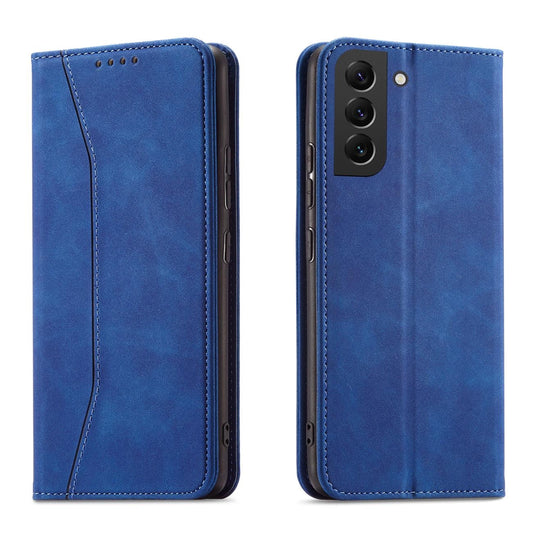 Magnet Fancy Case Case for Samsung Galaxy S22 + (S22 Plus) Pouch Wallet Card Holder Blue_0