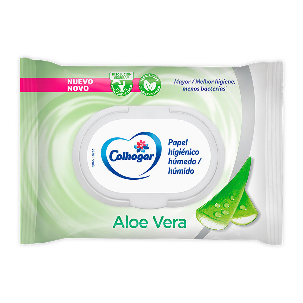 Papel higiÃªnico hÃºmido aloe vera colhogar 42 unid._0