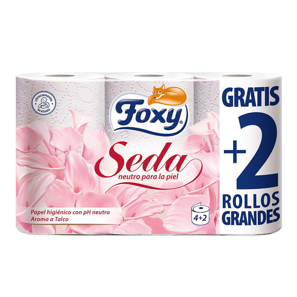 Papel higiÃªnico foxy 4+2 unid. aroma talco_0